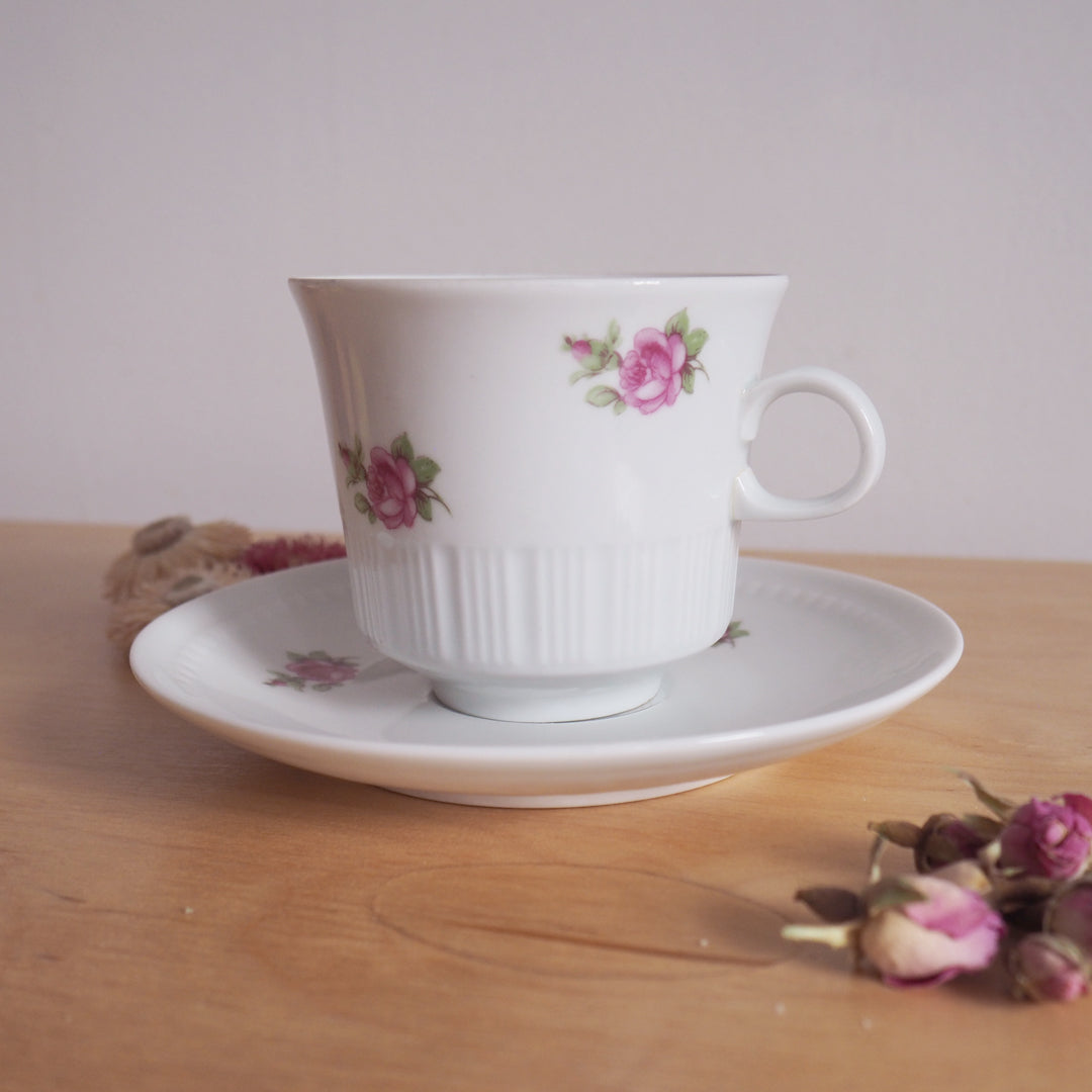 Bougie petites fleurs roses parfum au choix