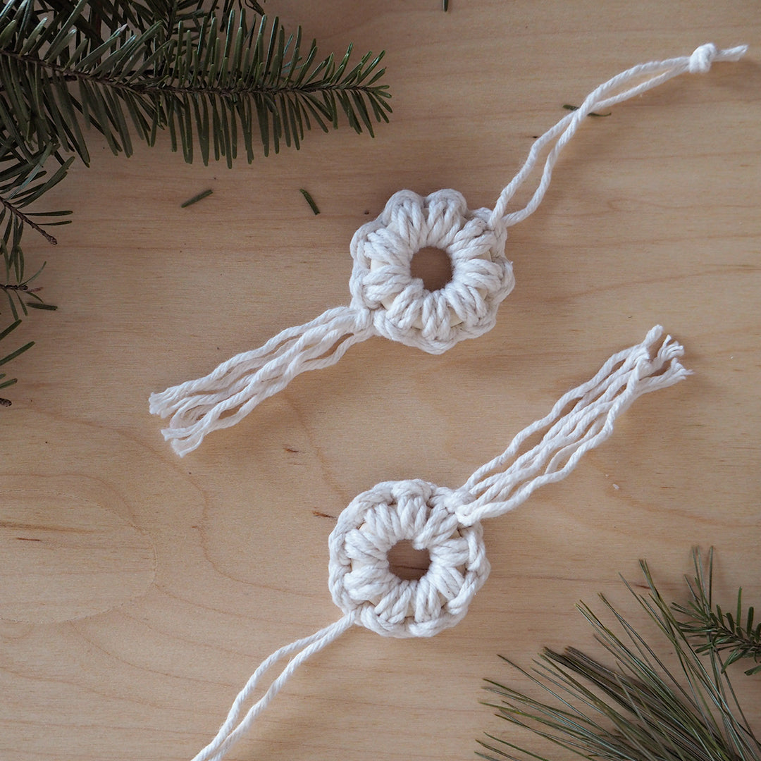 Ornements en macramé