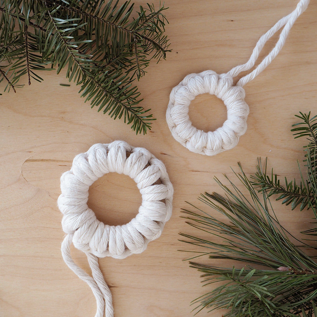 Ornements en macramé