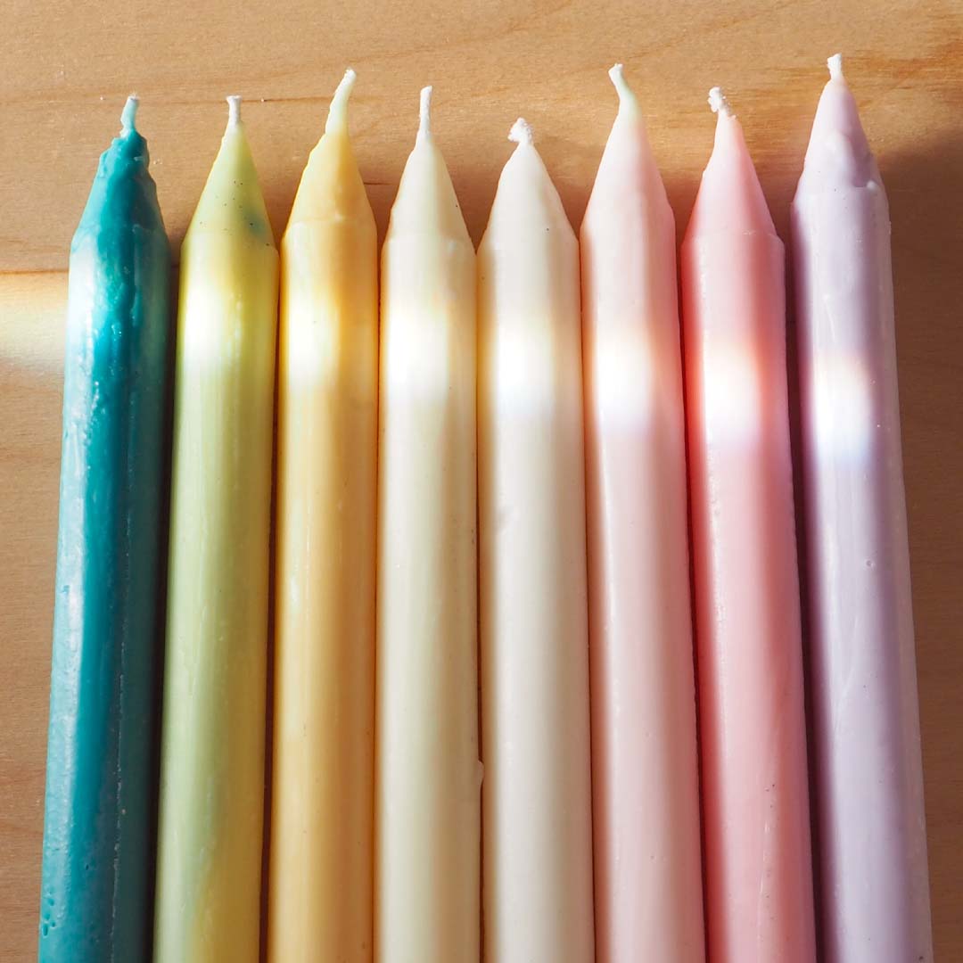 Old-fashioned tapper candles