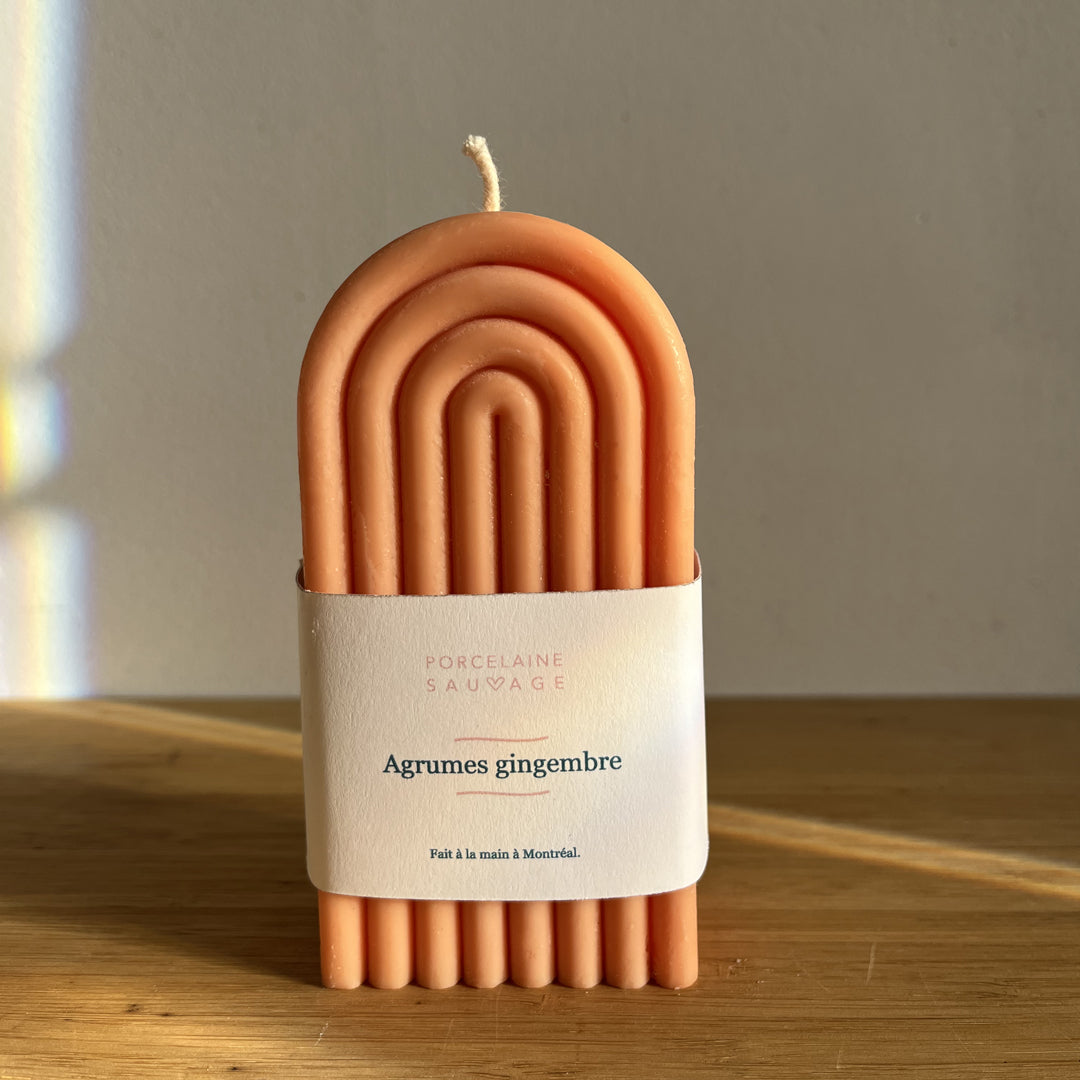 Bougie arc-en-ciel parfumée