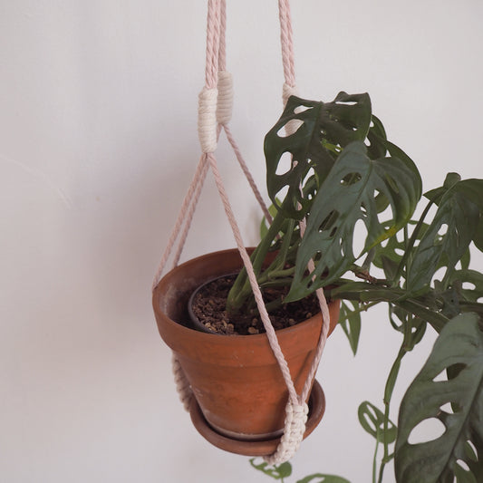 Jardinière en macramé ajustable minimaliste